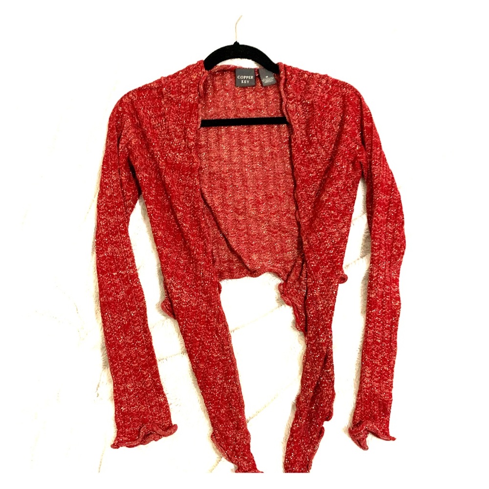 Red with Gold Cardigan